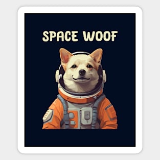 Astronaut dog in space Magnet